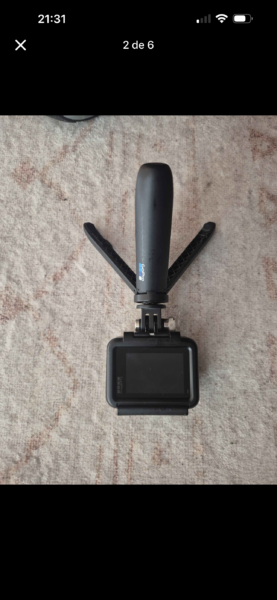 GoPro Hero 6 w/ GoPro branded selfie stick/stand, one battery, and memory card. 80$