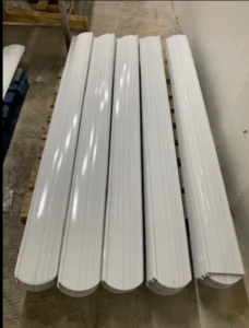 Panel de metal blanco para cerca $3